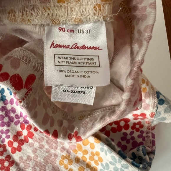 Hanna Andersson Multicolor Floral Kids Pajama Set of 2 pair size 3T - Picture 3 of 7